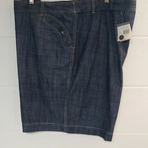 JUST MY SIZE LIGHT WEIGHT, DARK 100% COTTON, DENIM, 9.5", JEAN SHORTS NEW